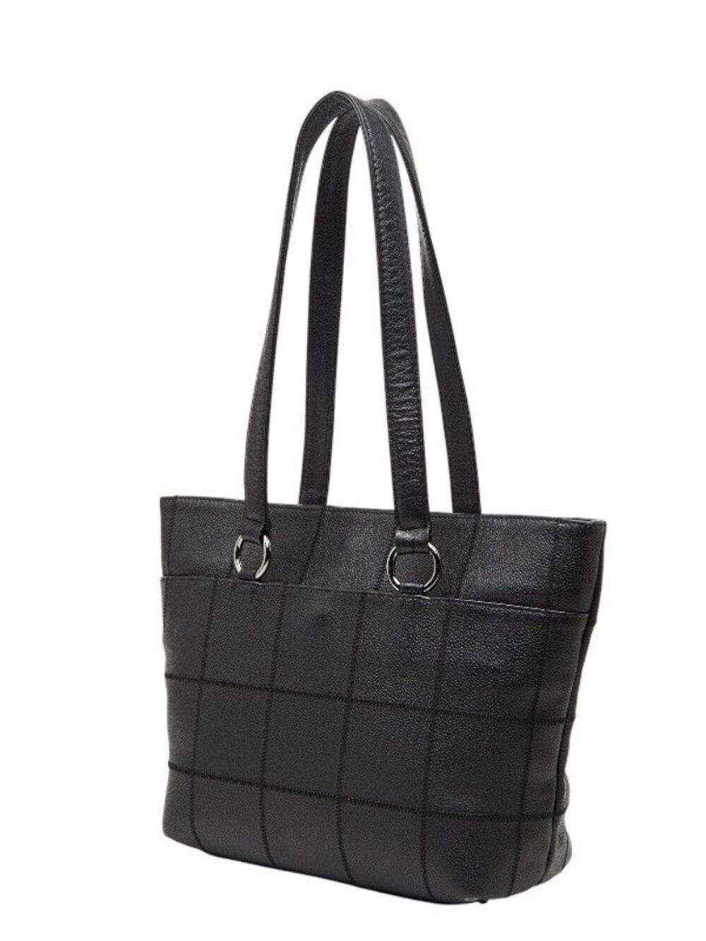 Chanel Choco Bar Logo Tote Black Caviar Leather - Picture 2 of 10